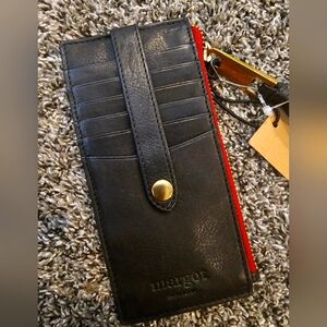 NWT Margot Black and Red Leather Wallet